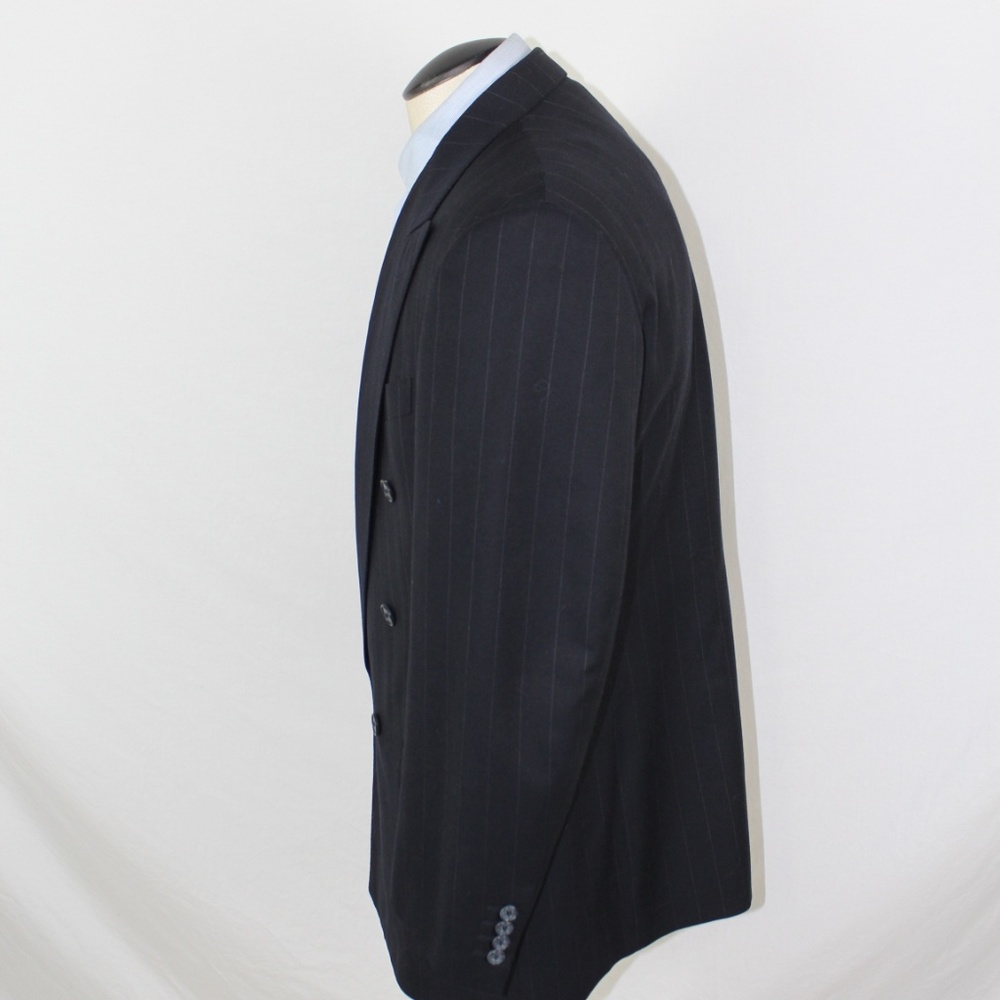 E. ZEGNA SUPER 100's navy double breasted 40R US - Picture 3 of 7